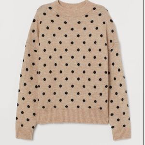 Cream and Black Polka Dot Sweater from H&M